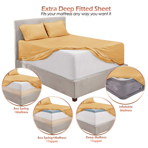 Hearth & Harbor color-fast camel sheets resist fading for lasting warmth.