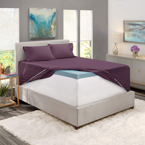 Hearth & Harbor deep-pocket fit image illustrates compatibility with 18–24 inch mattresses