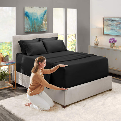 Hearth & Harbor pillowcases for king set with reinforced edges and plush microfiber feel.