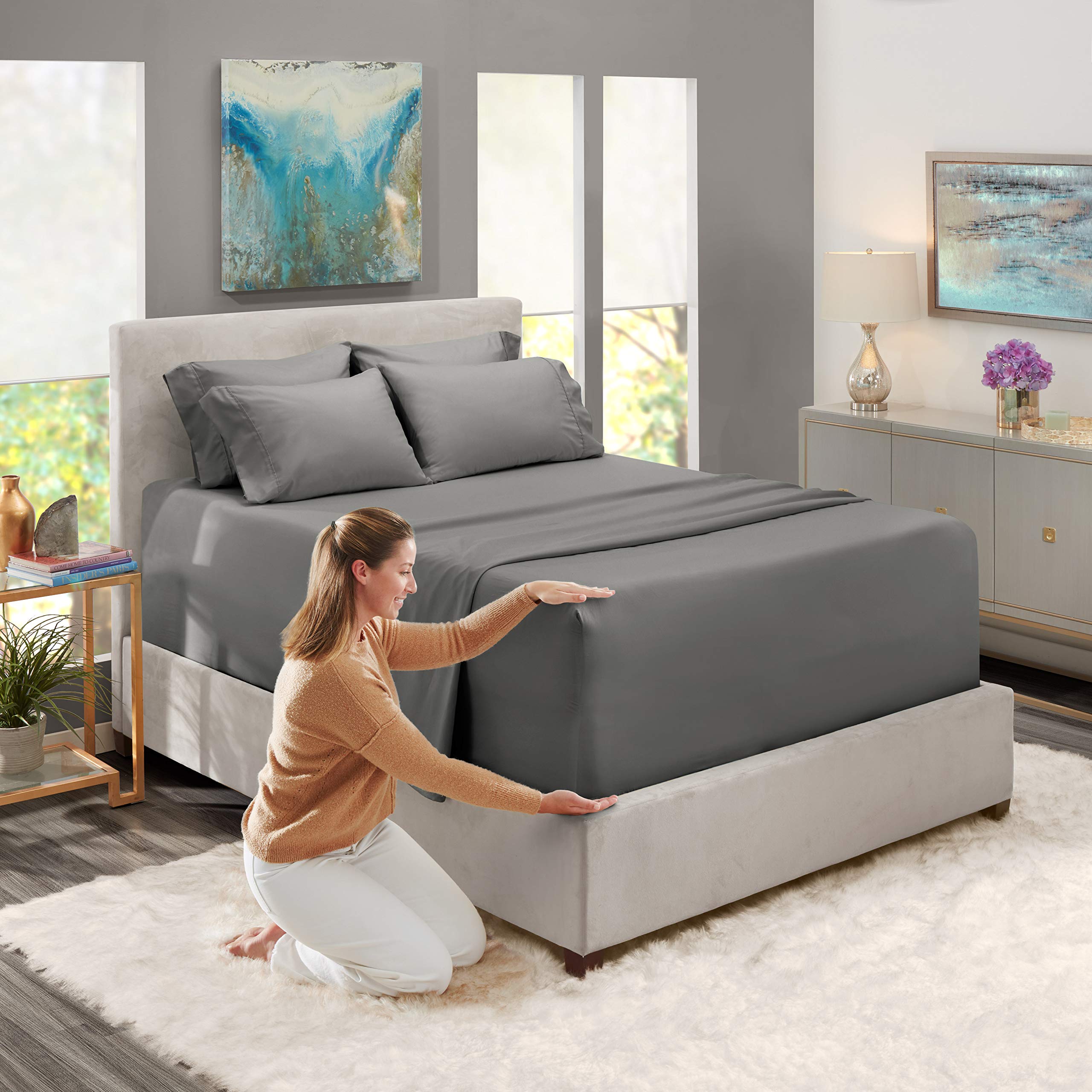 Pillowcases with neat stitching from Hearth and Harbor for long-lasting comfort