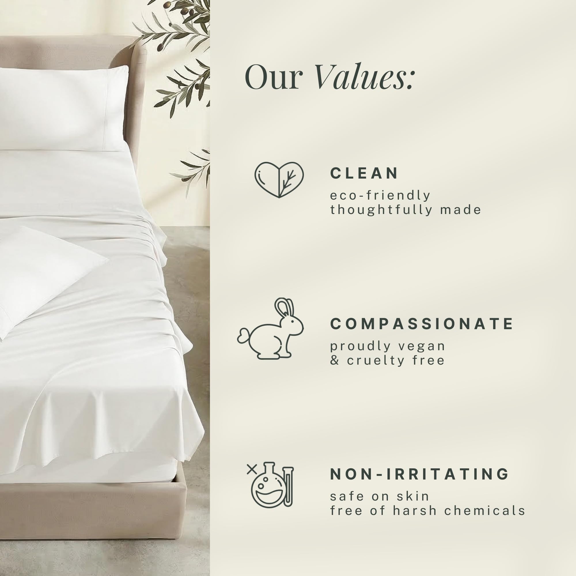 Hearth & Harbor sheets are machine washable with cold water and low heat drying.
