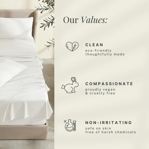 Hearth & Harbor sheets are machine washable with cold water and low heat drying.