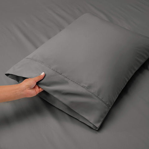 Hearth & Harbor microfiber bedding close-up reveals plush softness.