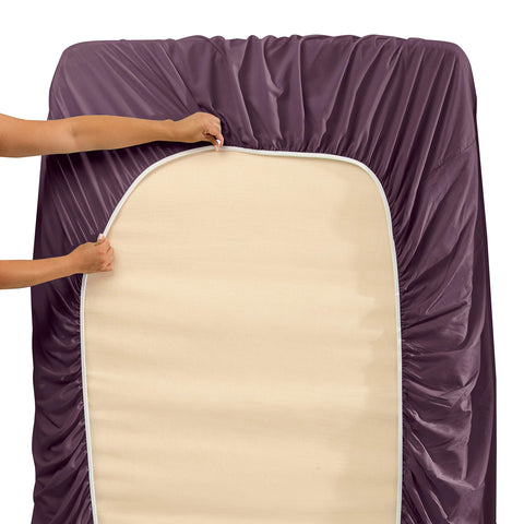 Hearth & Harbor microfiber closeup shows double-brushed softness for cozy nights