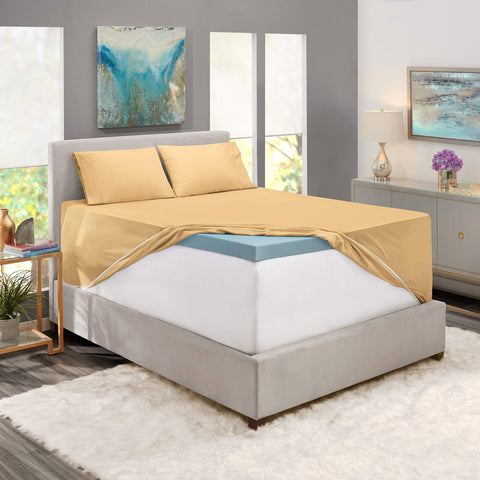 Hearth & Harbor pillowcases 20x30 in camel offer smooth, cozy sleep contact.