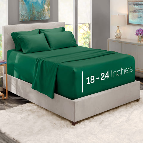 Hearth & Harbor queen flat sheet 90x102 provides full coverage and smooth edges.