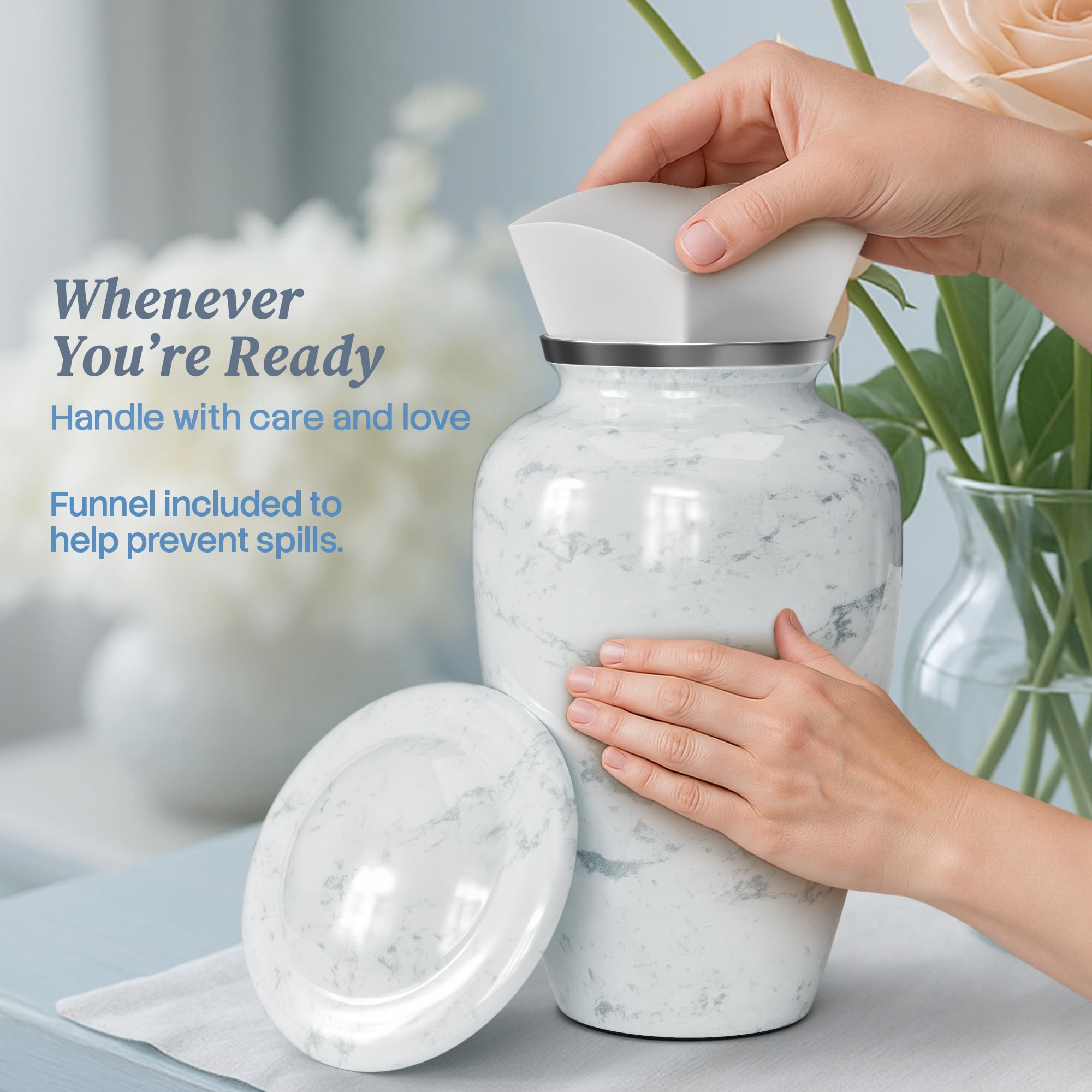 Hearthy Home large urn interment-ready design offers a respectful option for final arrangements