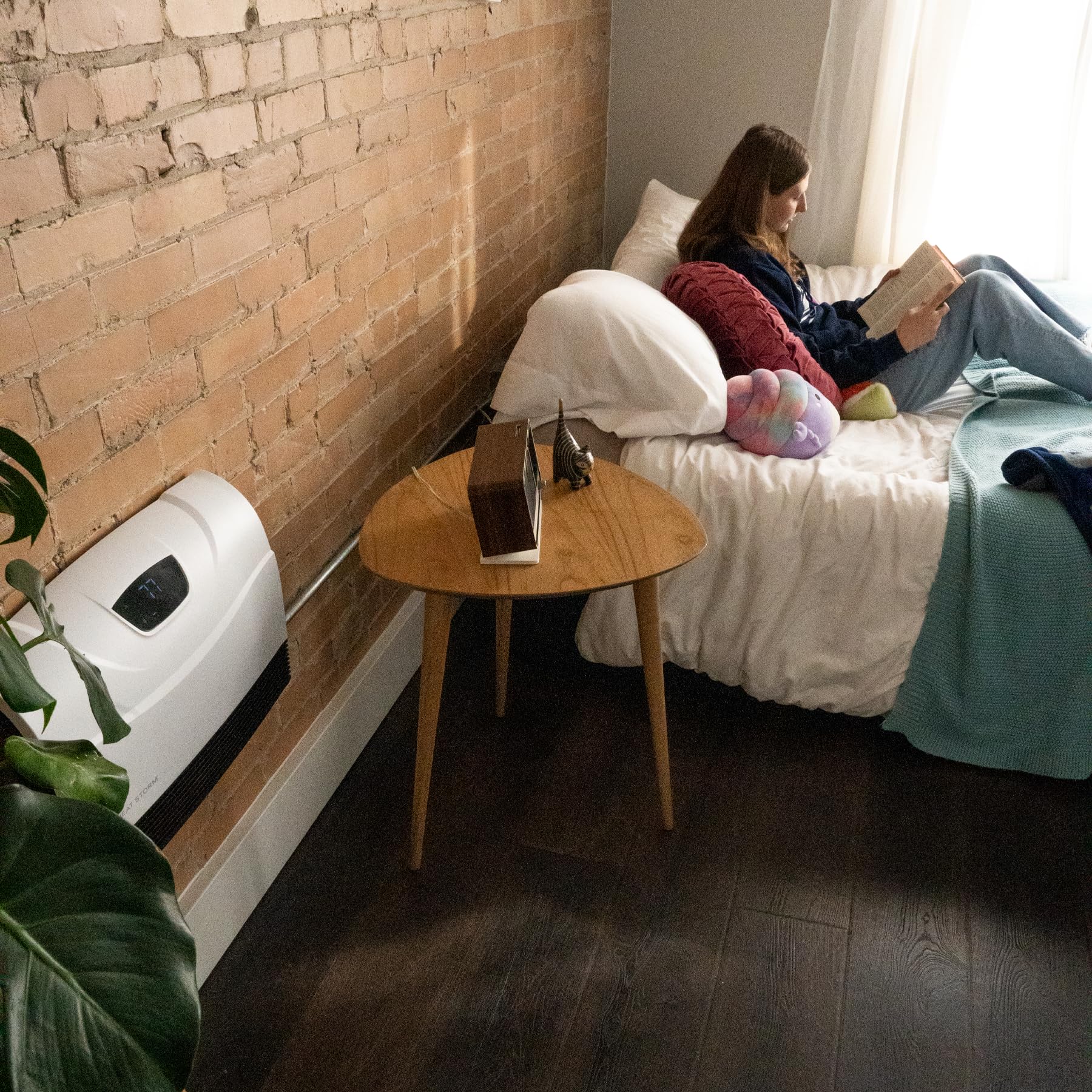 Heat Storm 1500W heater output delivers warmth to small rooms efficiently.
