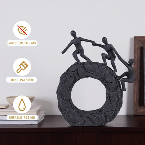 Hebdids contemporary decor statue complements minimalist interiors with dramatic black details.