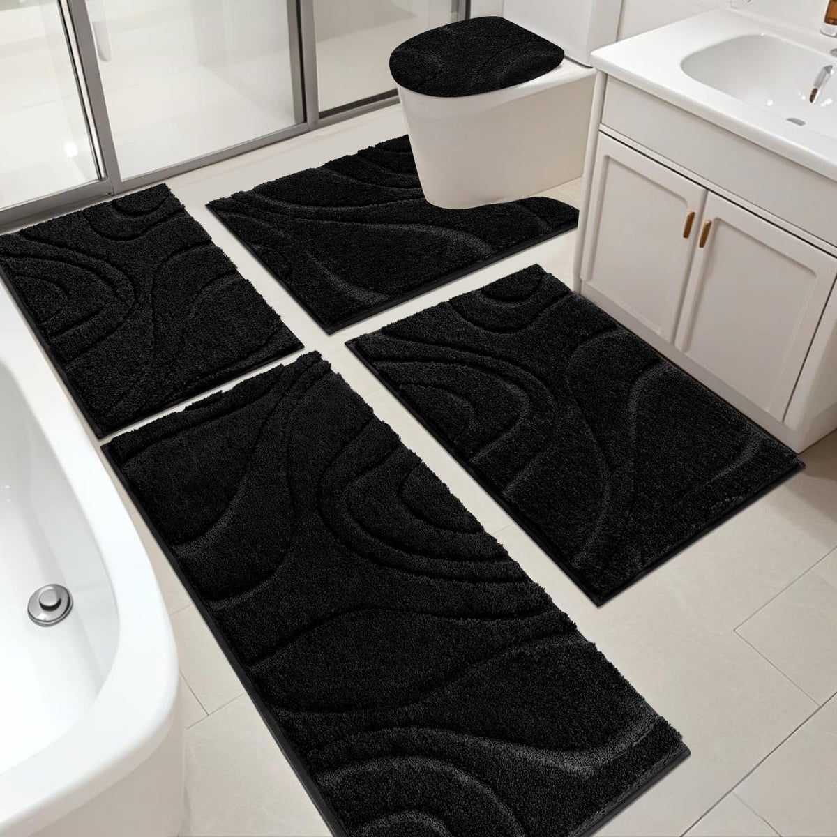 HEBE RUGS 5-piece bath set displayed for coordinated bathroom decor and comfort