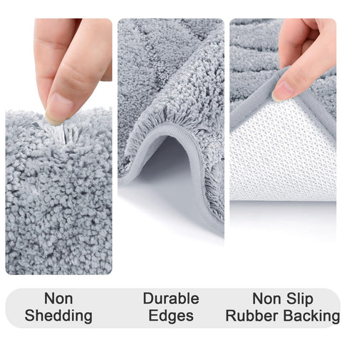 HEBE RUGS absorbent microfiber quickly wicks moisture from feet