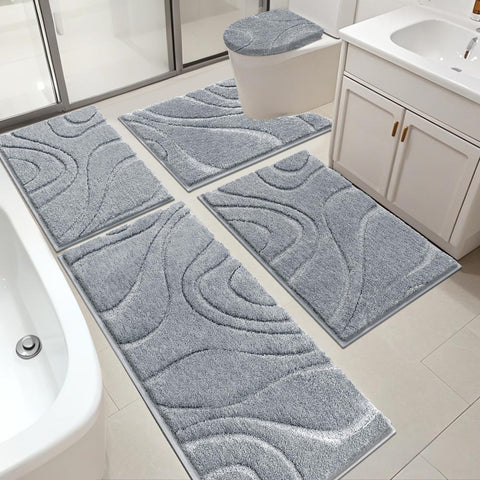 HEBE RUGS bath mat 20x48 cushions feet after shower and keeps floors dry
