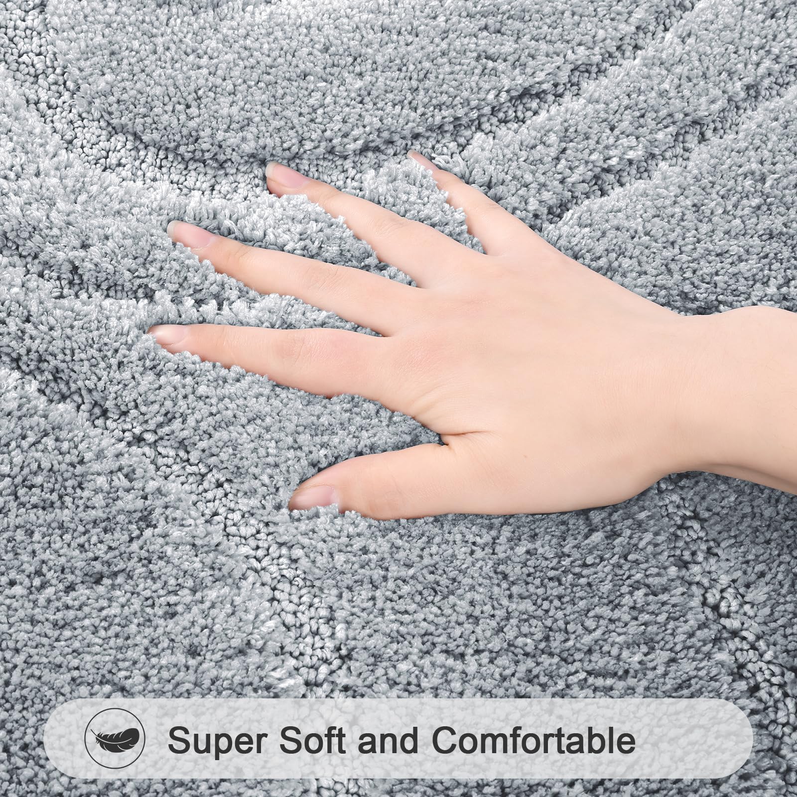 HEBE RUGS bath runner 18x26 offers soft coverage near sinks