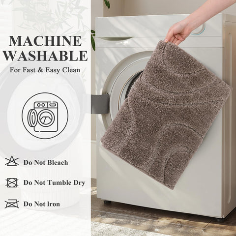 HEBE RUGS coffee absorbent bath mats keep floors dry