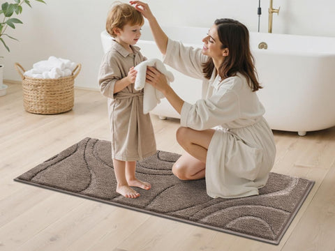 HEBE RUGS coffee machine-washable mats for easy cleaning