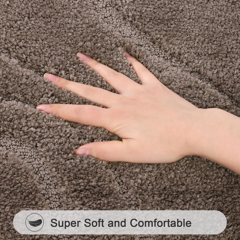 HEBE RUGS coffee microfiber bath mats absorb moisture quickly