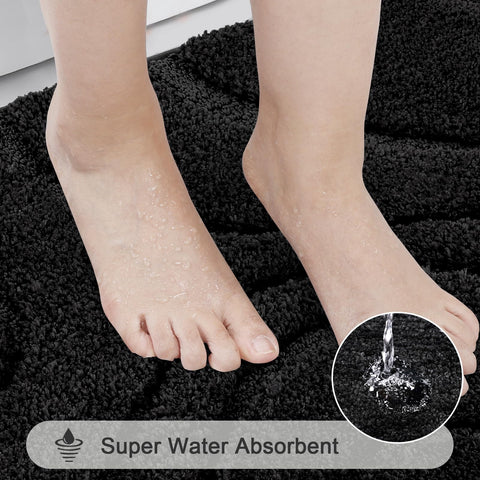 HEBE RUGS machine washable bath mat set retaining softness after wash
