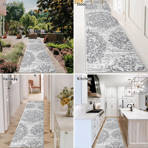 HEBE RUGS non-slip backing grey with TPR and cotton for secure placement.