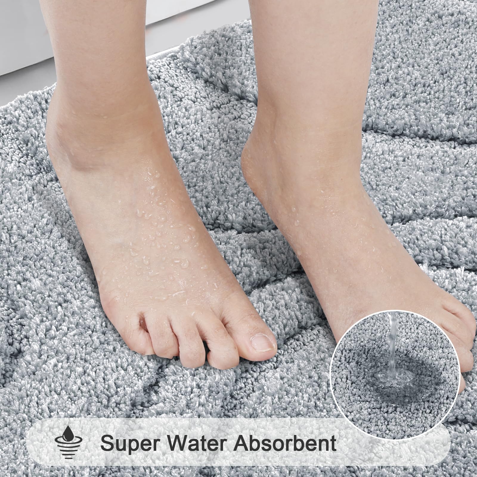 HEBE RUGS toilet lid cover 19x21 protects seat and completes set