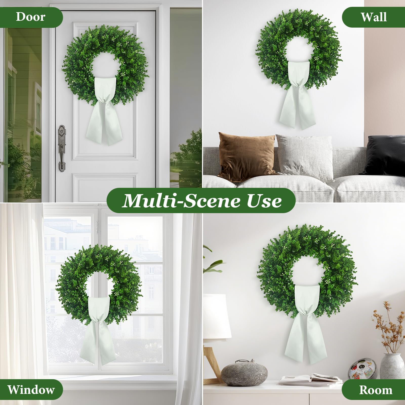 Hecaty boxwood wreath suitable for farmhouse weddings and decorative events