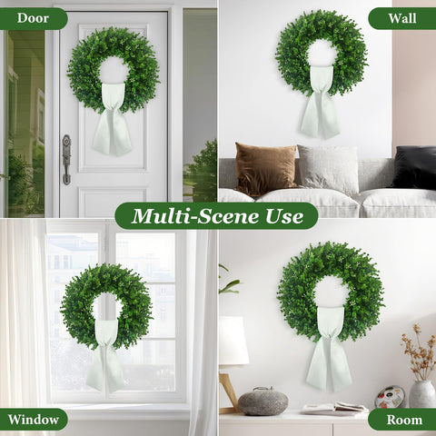 Hecaty boxwood wreath suitable for farmhouse weddings and decorative events