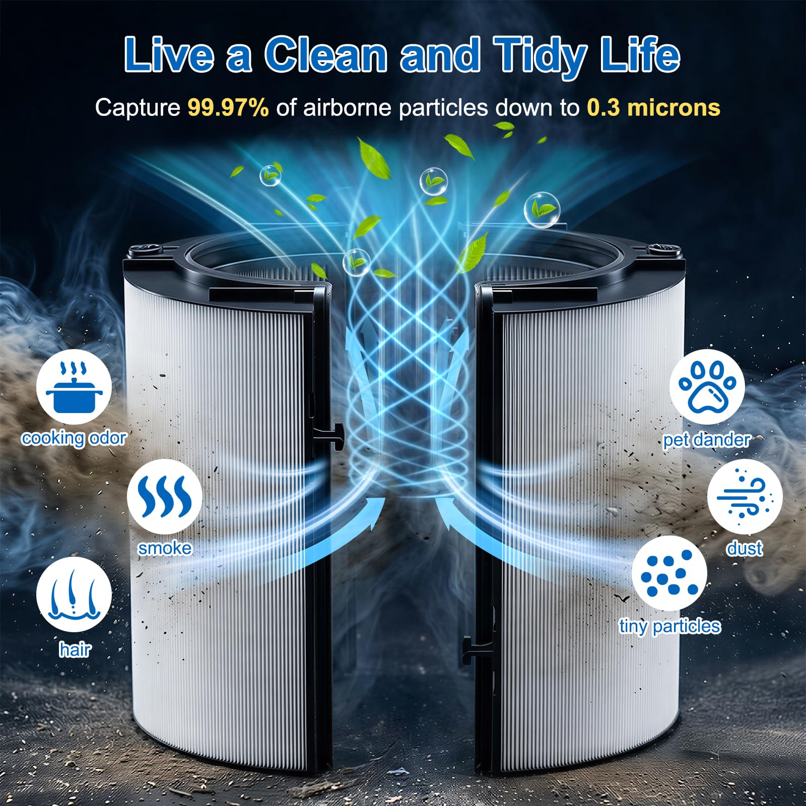 Odor-absorbing activated carbon layer in Hechuang filter for Dyson purifiers supports fresher spaces.