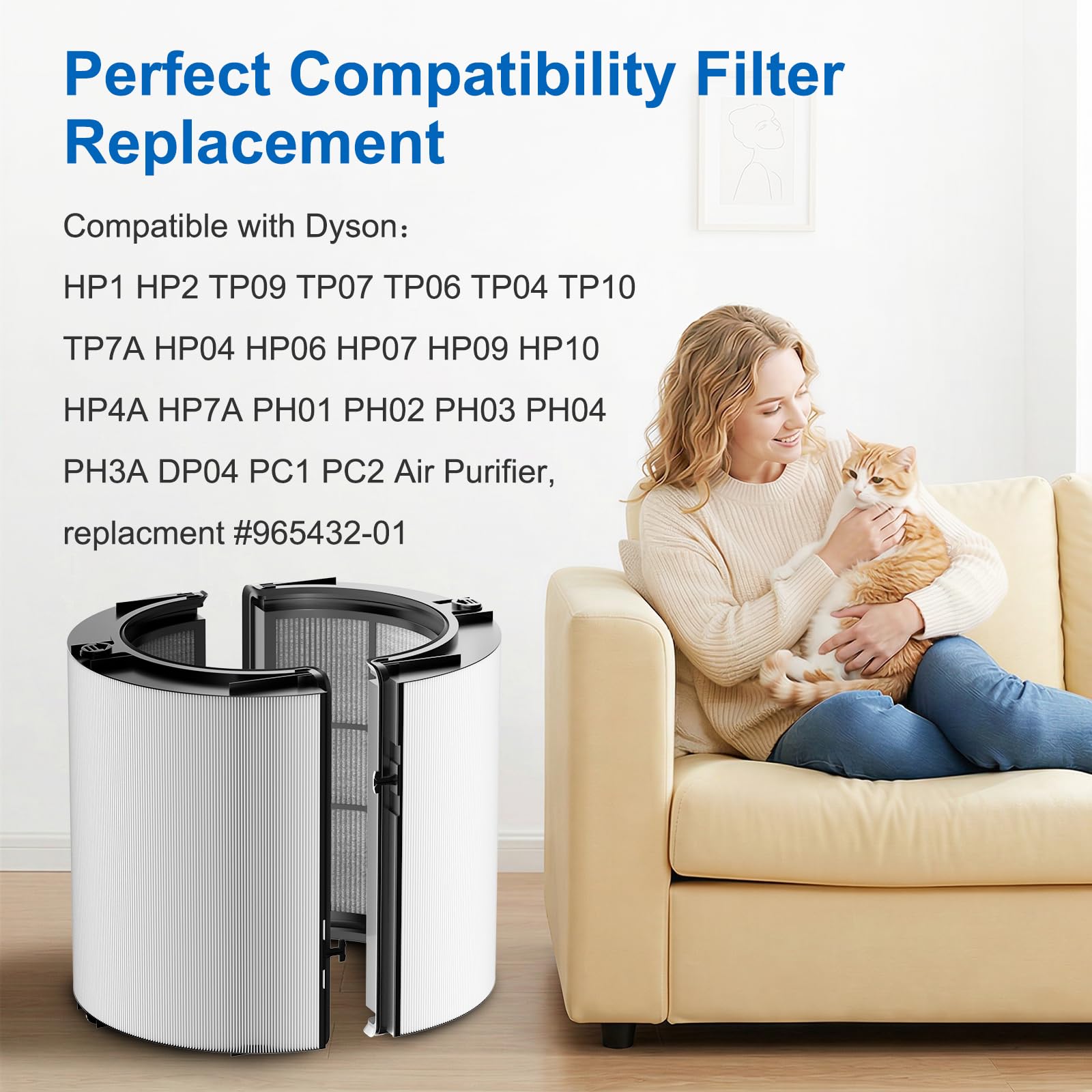 Compatibility overview for Hechuang TP10 series in Dyson purifiers simplifies replacements.