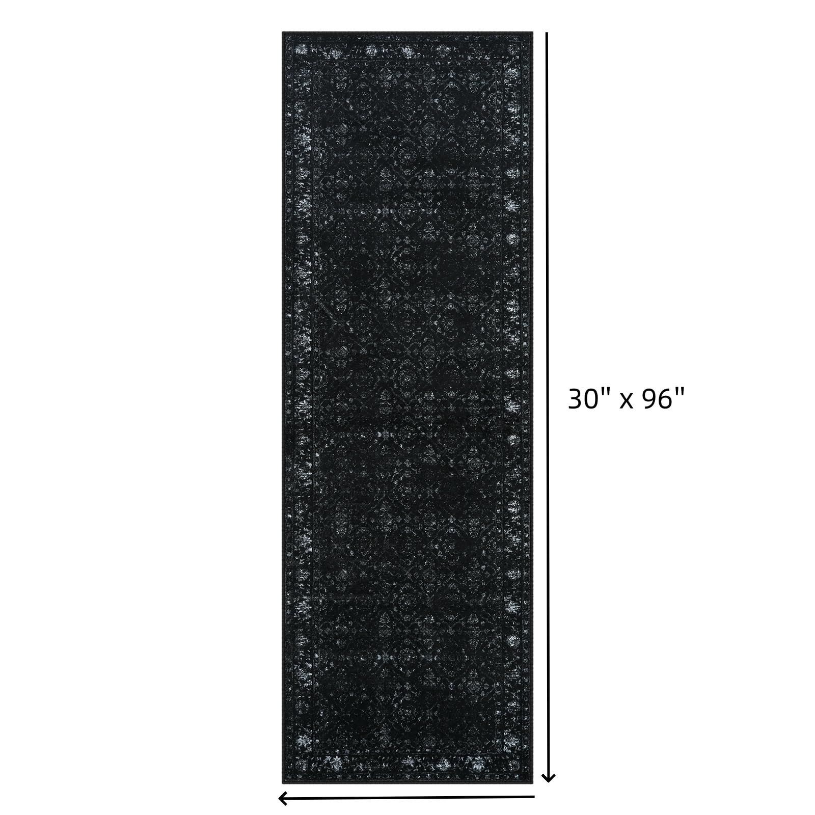 Hedlive 2.6x8 hallway rug suits entry, laundry, and bedroom doors.