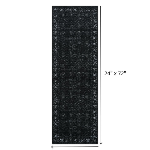 Hedlive Vintage Black Kitchen Runner daily-use mat protects floors