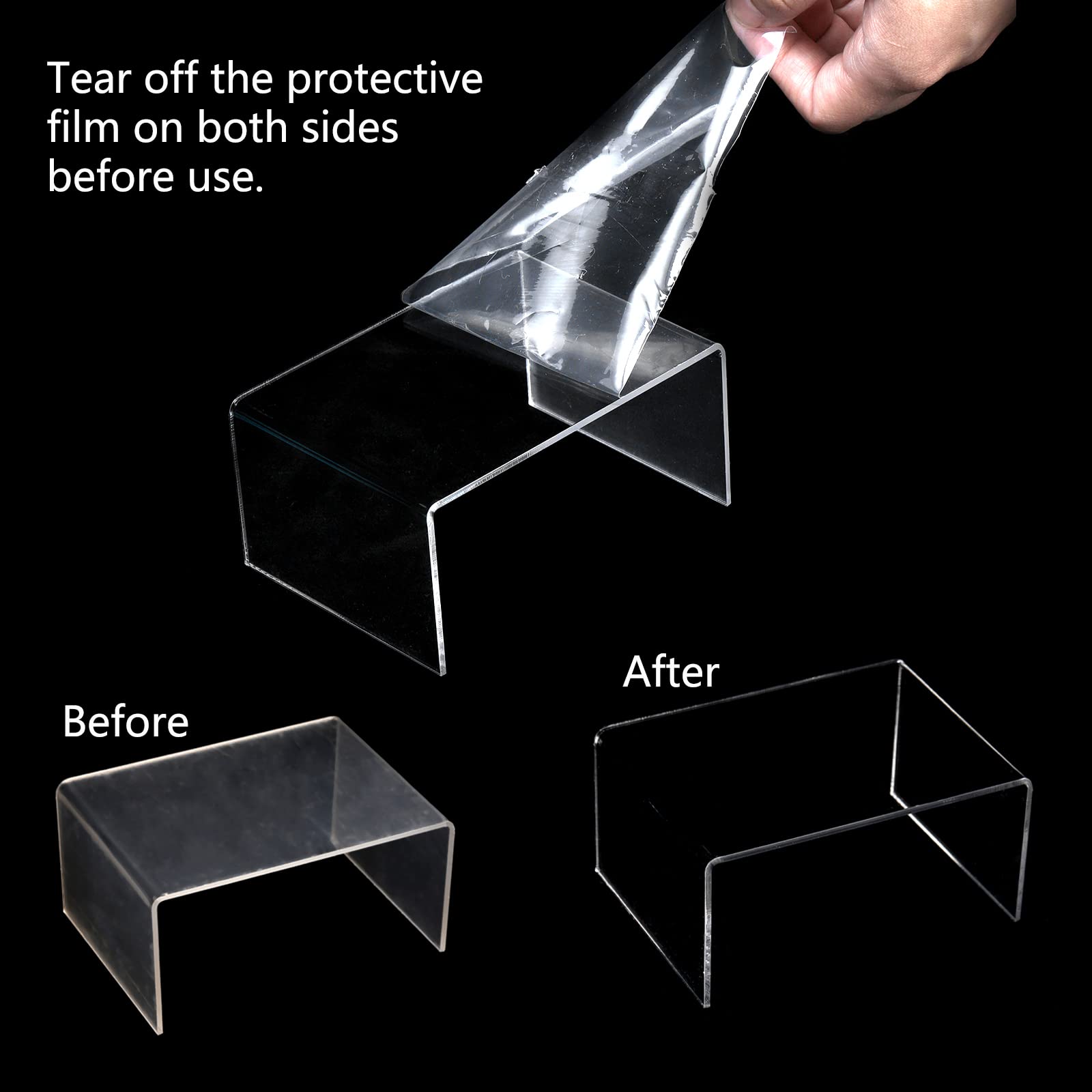 Hedume jewelry display with acrylic riser showcase improves visibility
