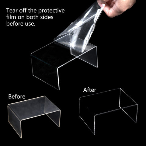 Hedume jewelry display with acrylic riser showcase improves visibility