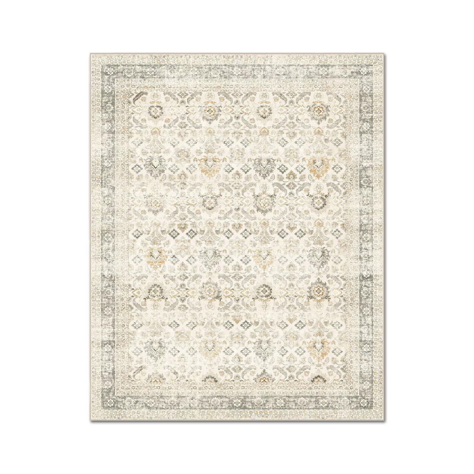 Hedwior neutral oriental rug fits various rooms stylishly