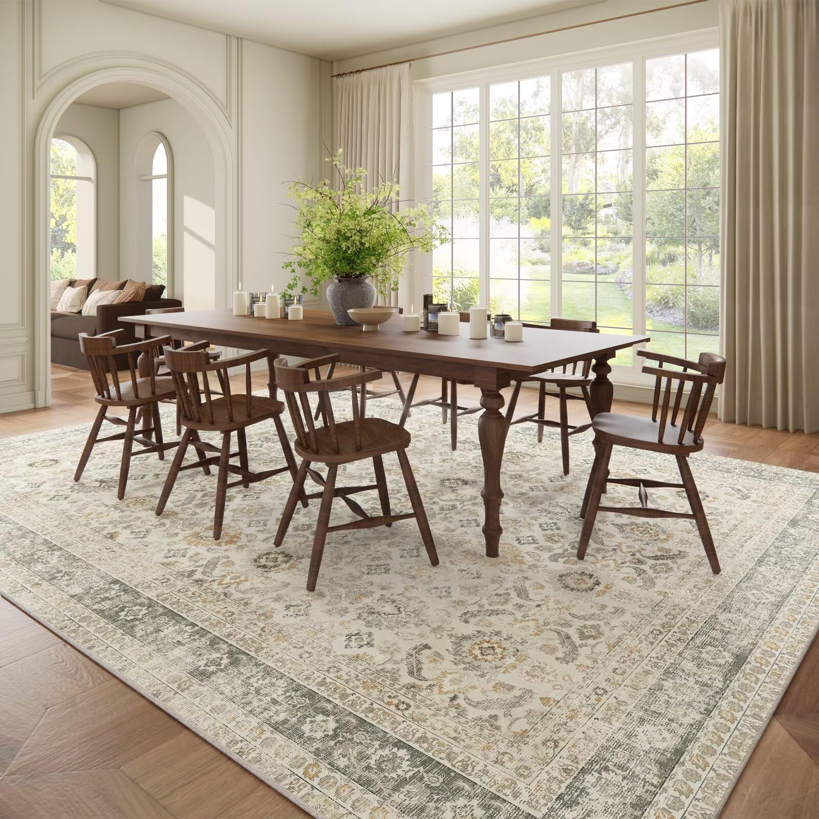 Hedwior rug features soft cushioning for comfortable steps