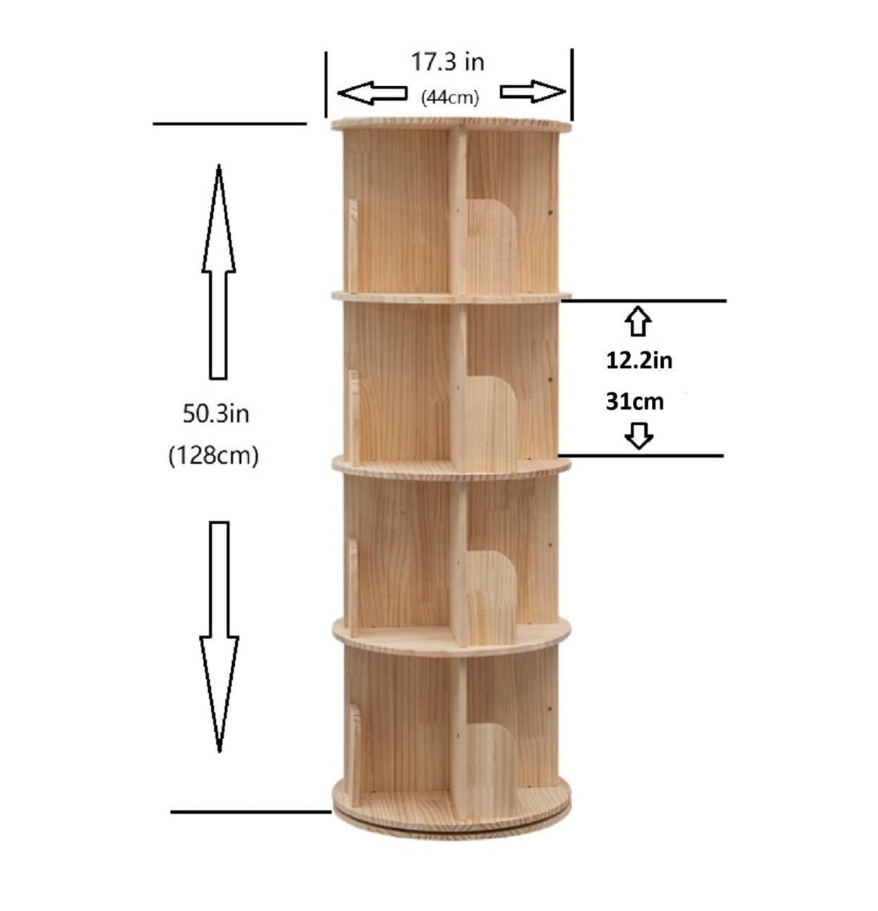 Heehee four-tier floor-standing bookcase offering ample storage
