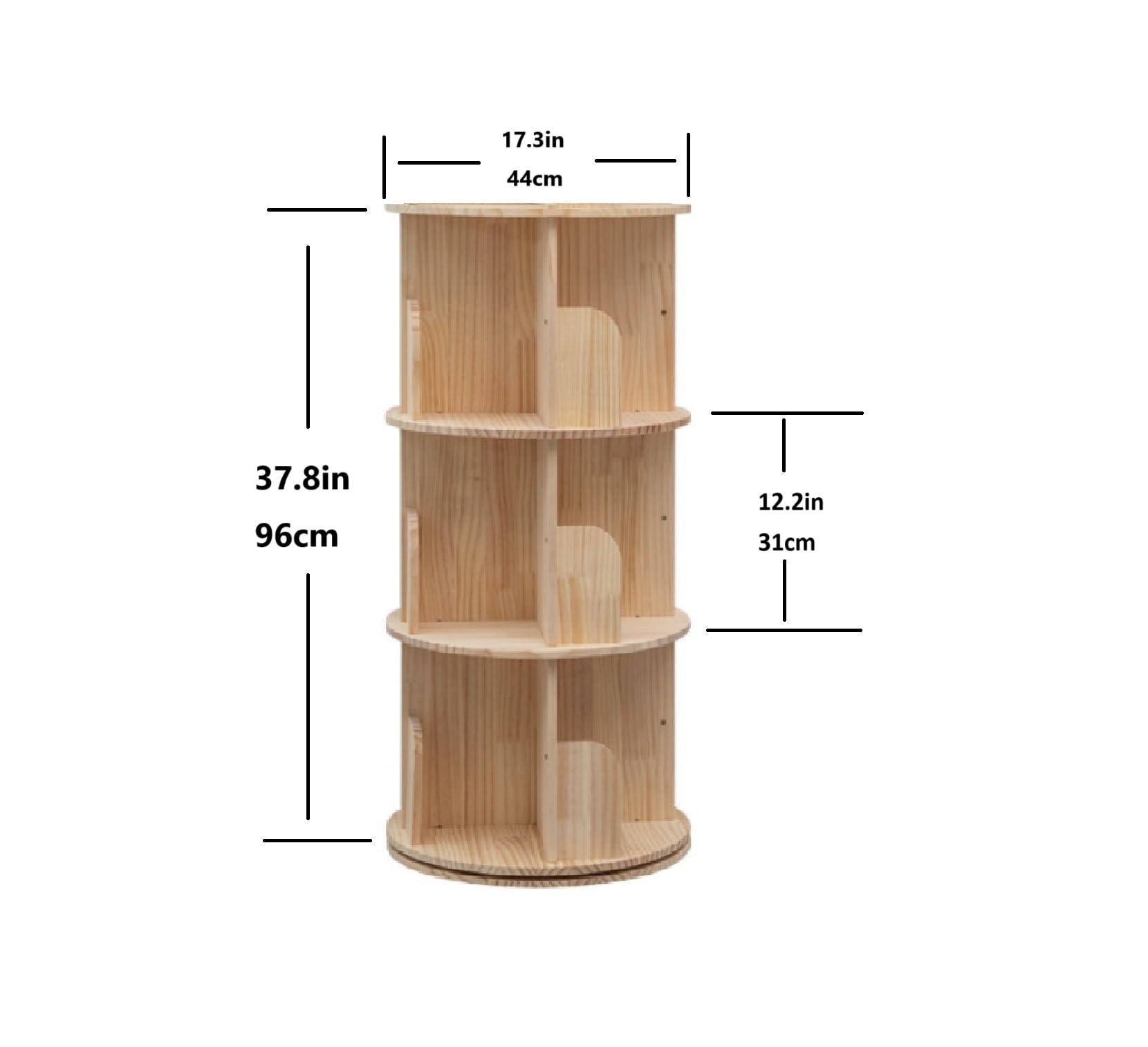 Heehee 3-tier bookshelf design with large capacity for books