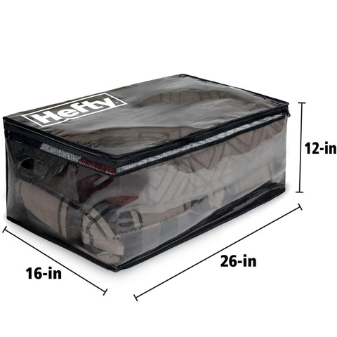 Hefty bag in dorm room ready for quick, organized packing