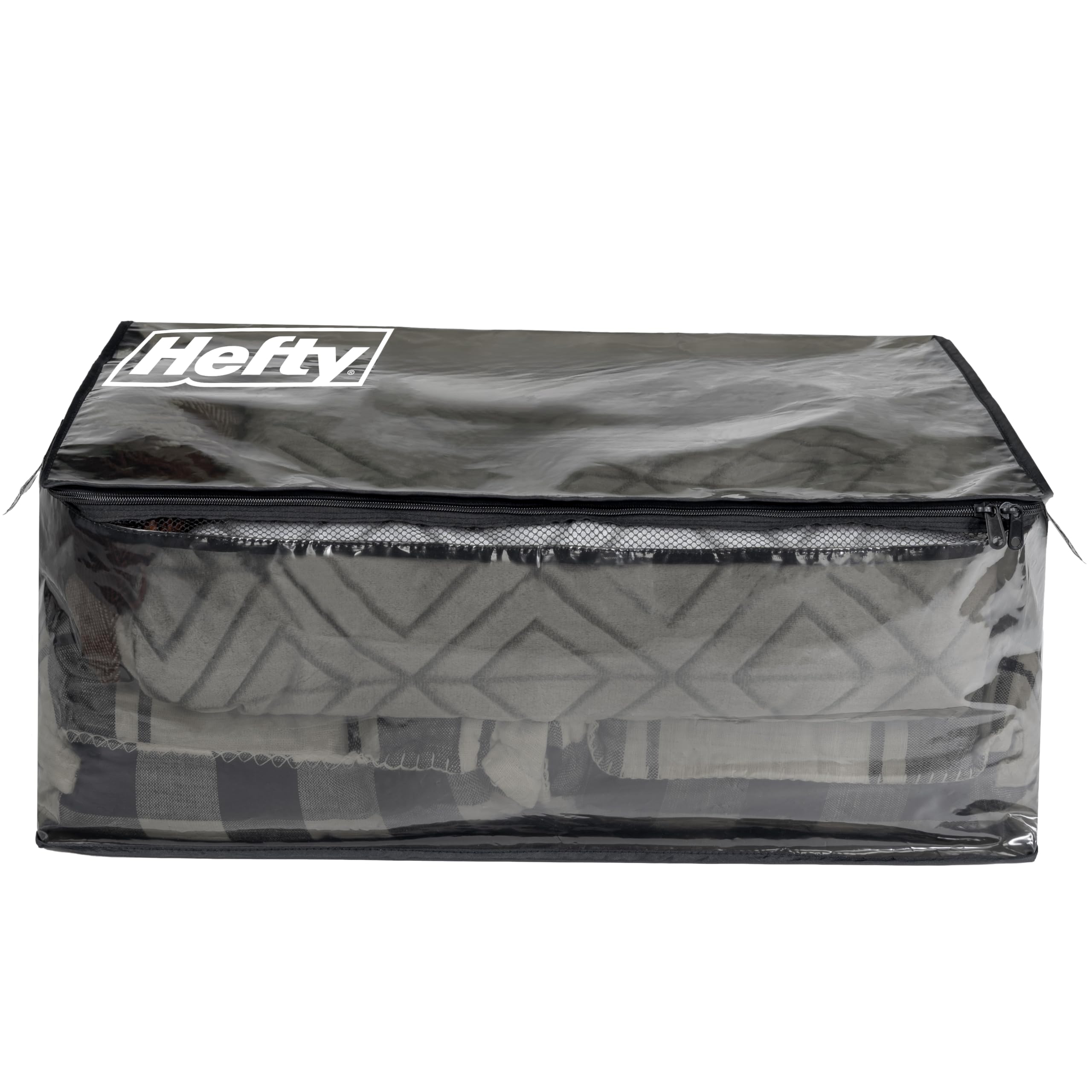Hefty bag material is water-resistant to protect belongings during transit