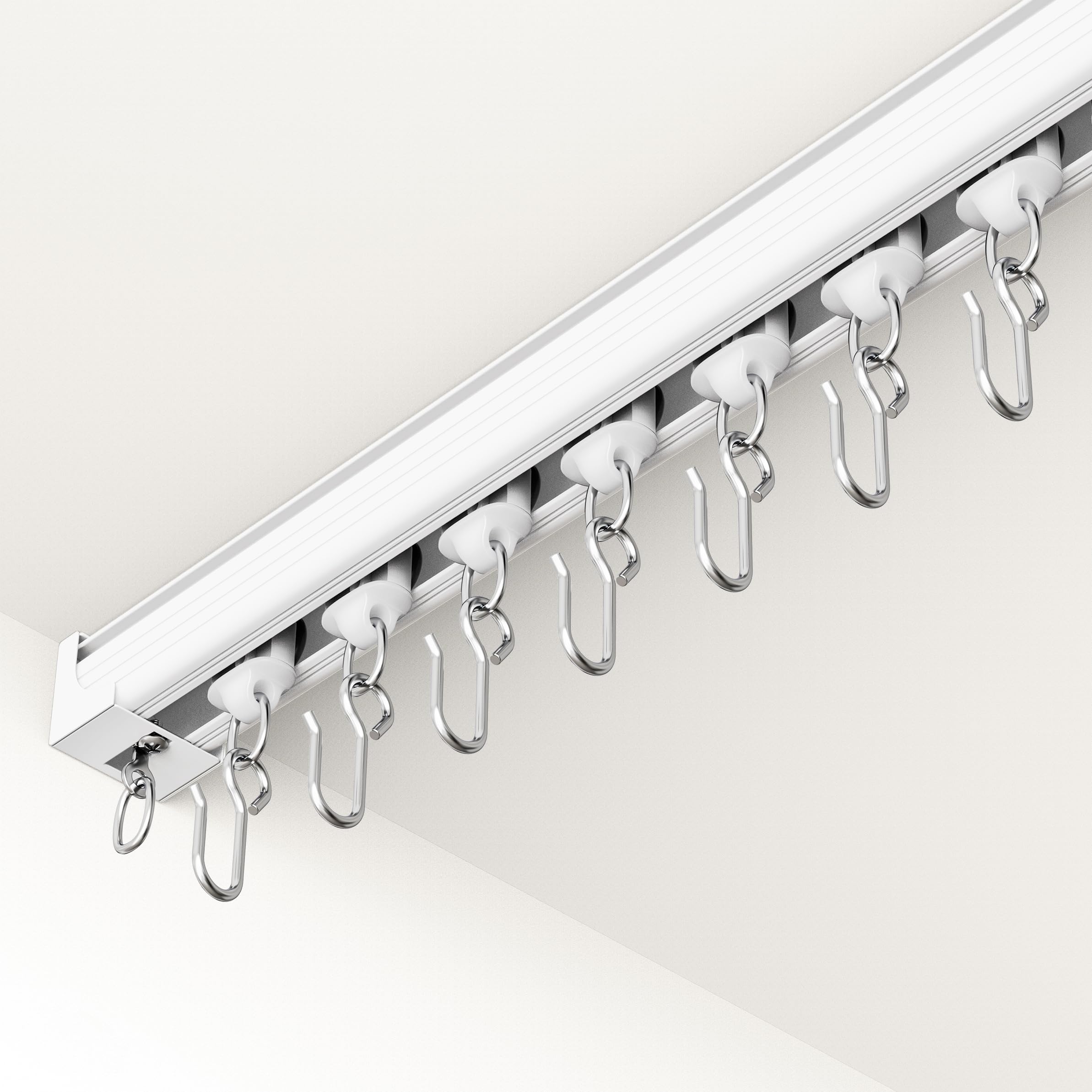 Hei! dear ceiling curtain track 6-9ft white for smooth, quiet room division