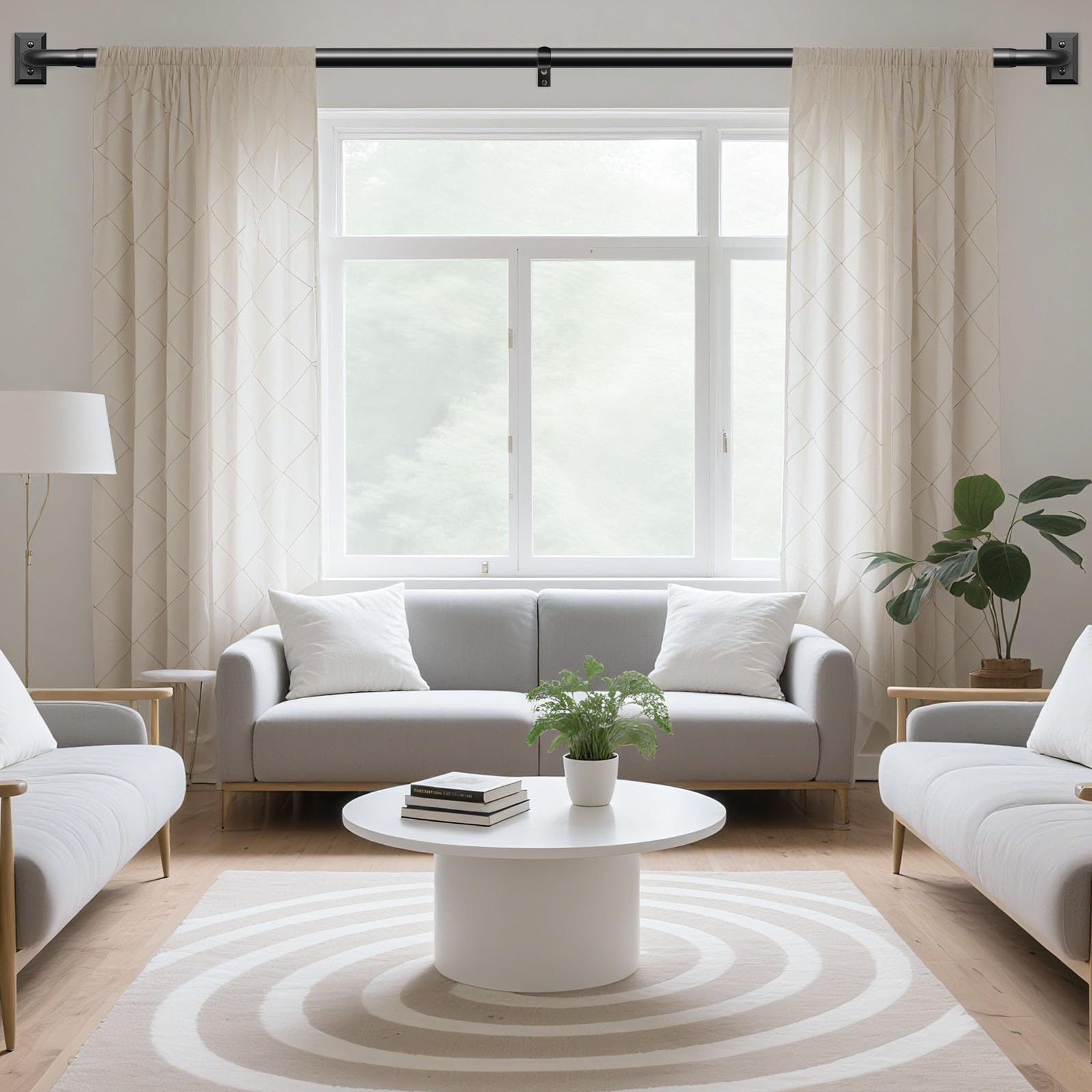 Hei! Dear heavy-duty rod ends demonstrate sturdy support for heavier drapes.