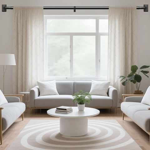 Hei! Dear heavy-duty rod ends demonstrate sturdy support for heavier drapes.