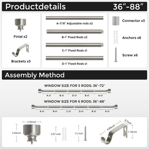 Hei! Dear durable rod supports up to 30 pounds of drapery.