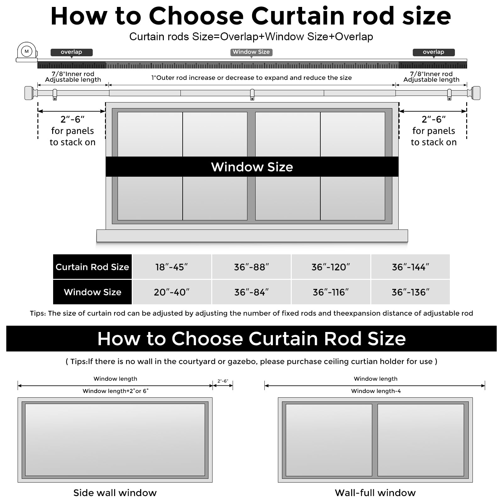 Hei! Dear multi-scene curtain rod suitable for bedroom, living room, and patio.