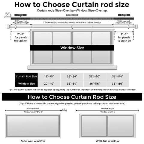 Hei! Dear multi-scene curtain rod suitable for bedroom, living room, and patio.