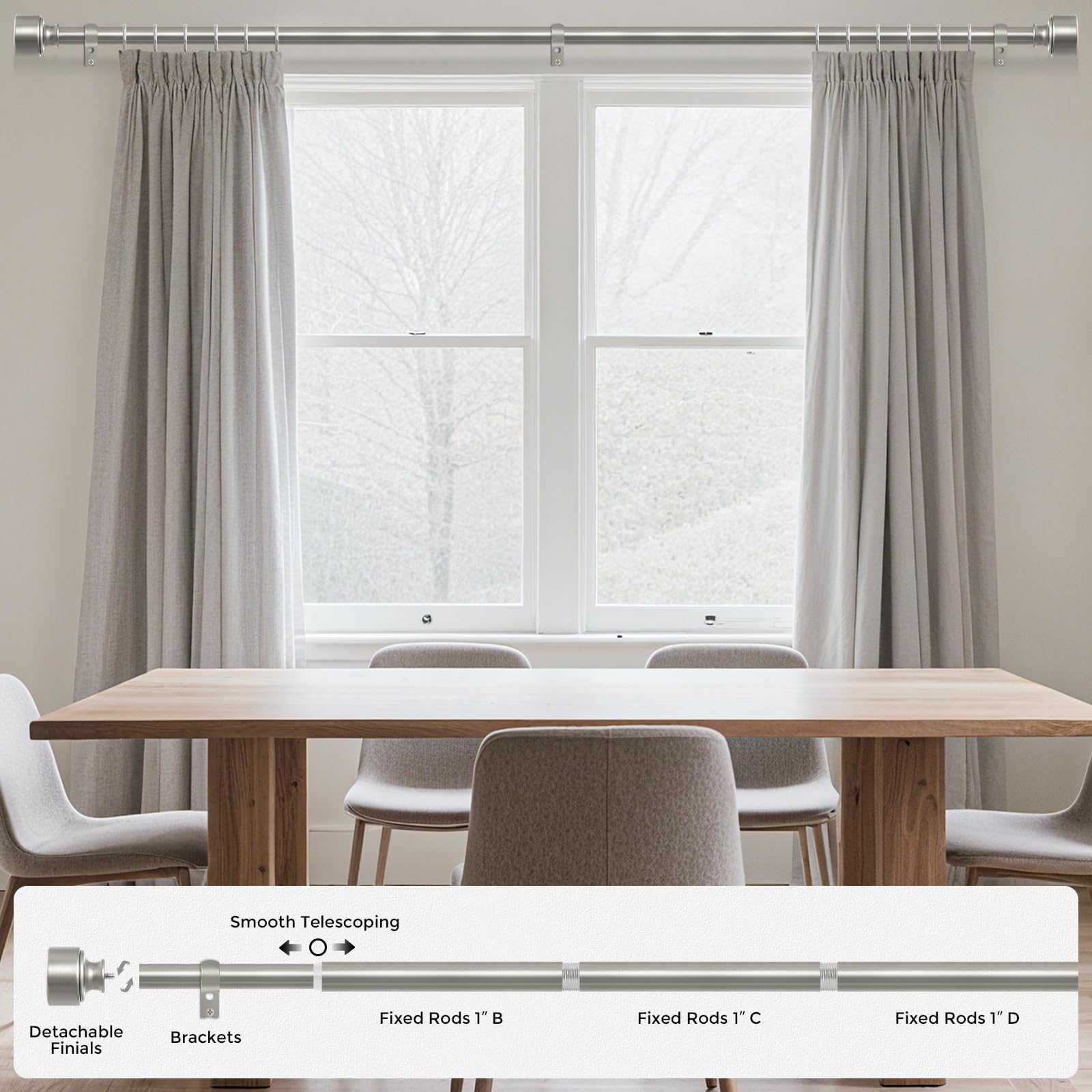 Hei! Dear satin nickel finish complements contemporary interiors.