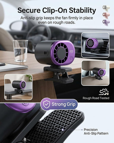 HEibuLIUQ anti-slip clip-on mount keeps the device secure on surfaces