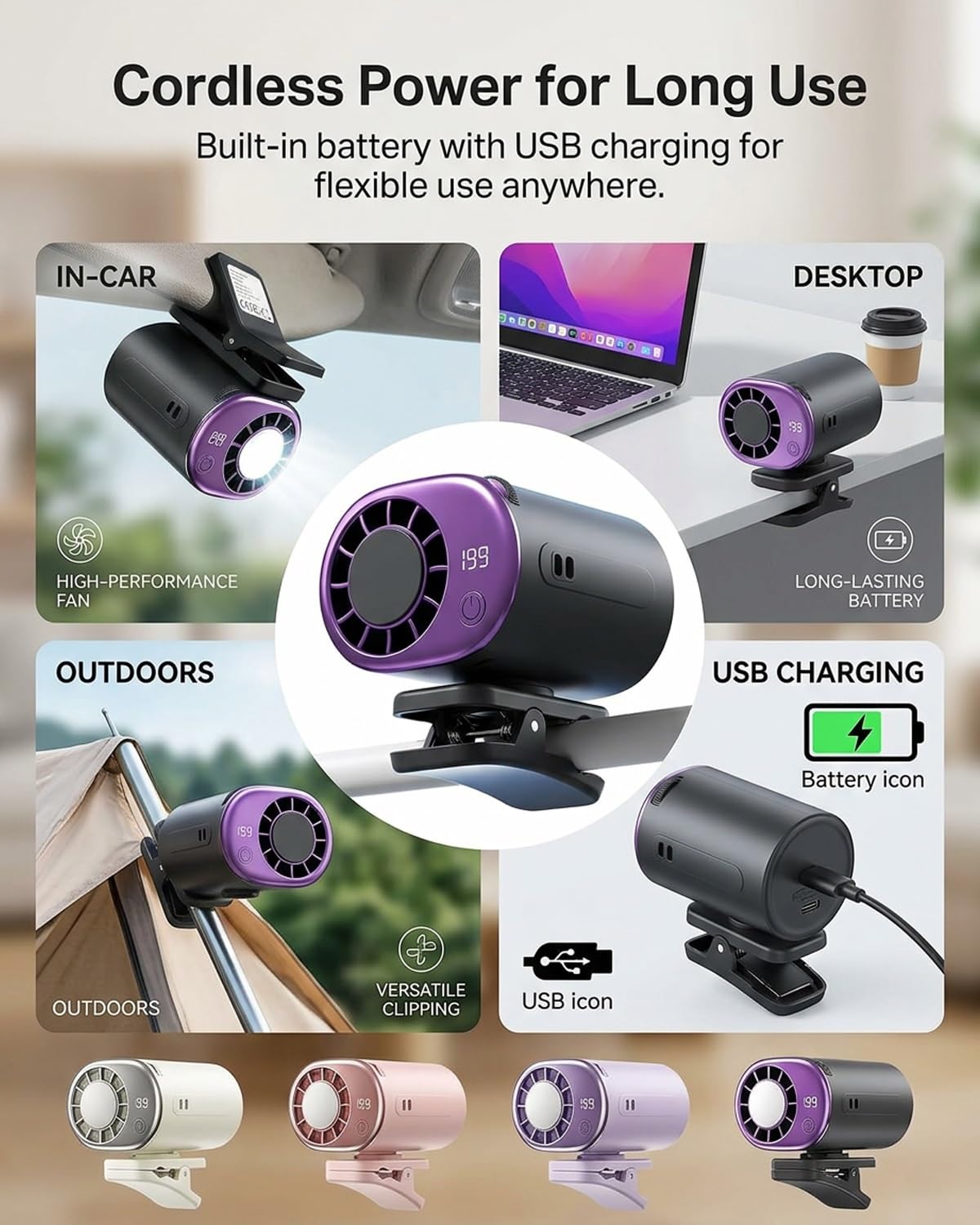 HEibuLIUQ built-in battery supports cordless operation during road trips