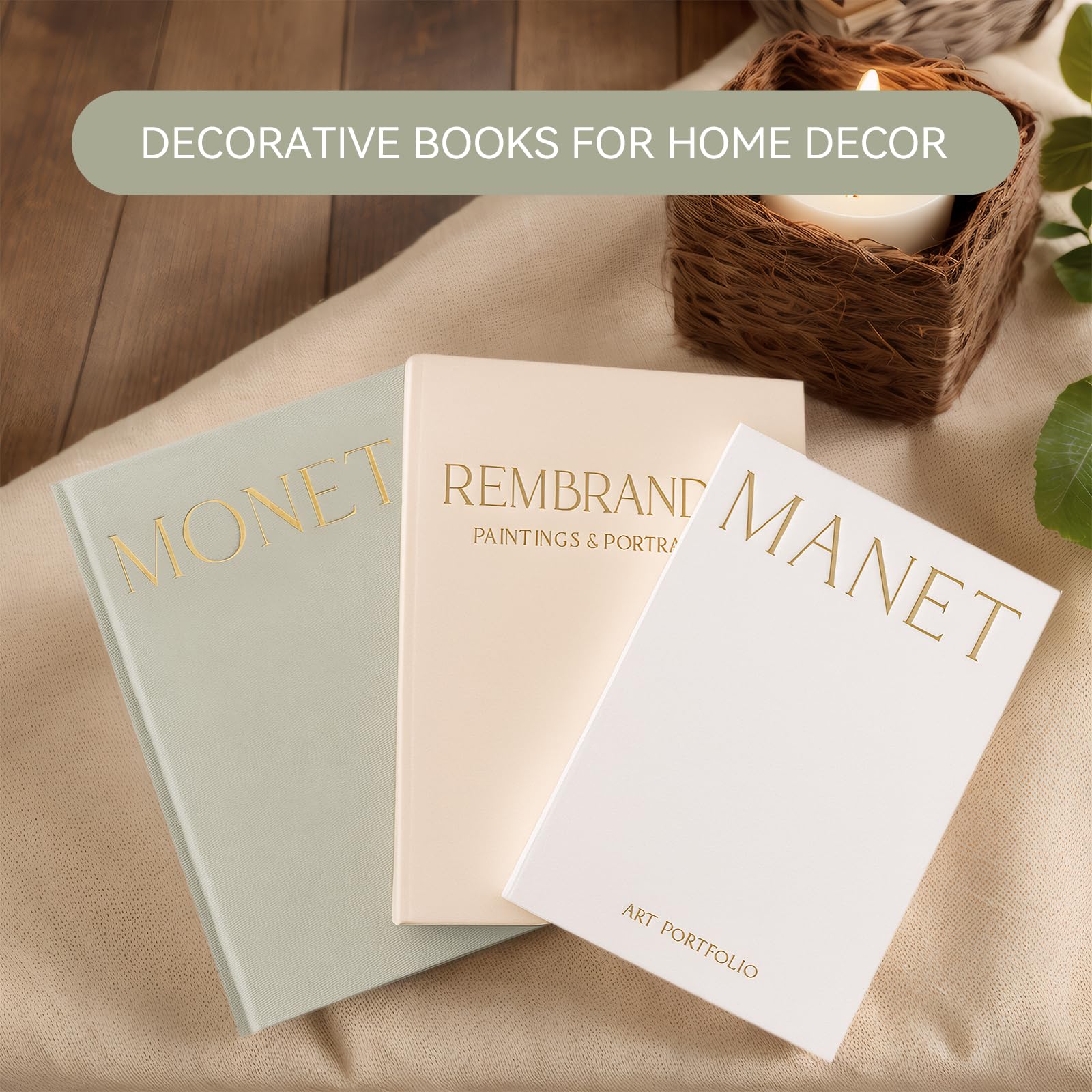 HeidMiduo three-piece faux book set adds decorative storage to small spaces.