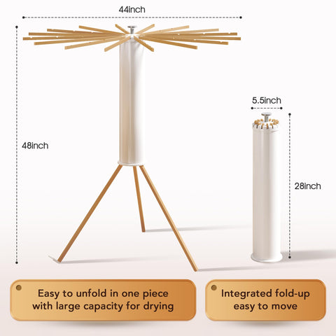 HEILAIYI 16-arm-drying-rack delivers ample airflow for garments.