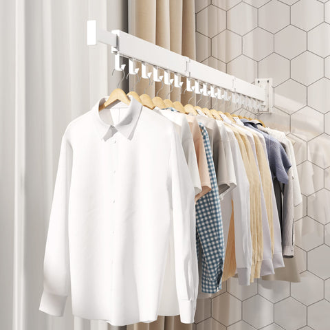 HEILAIYI folded rack fits neatly against the wall when not in use
