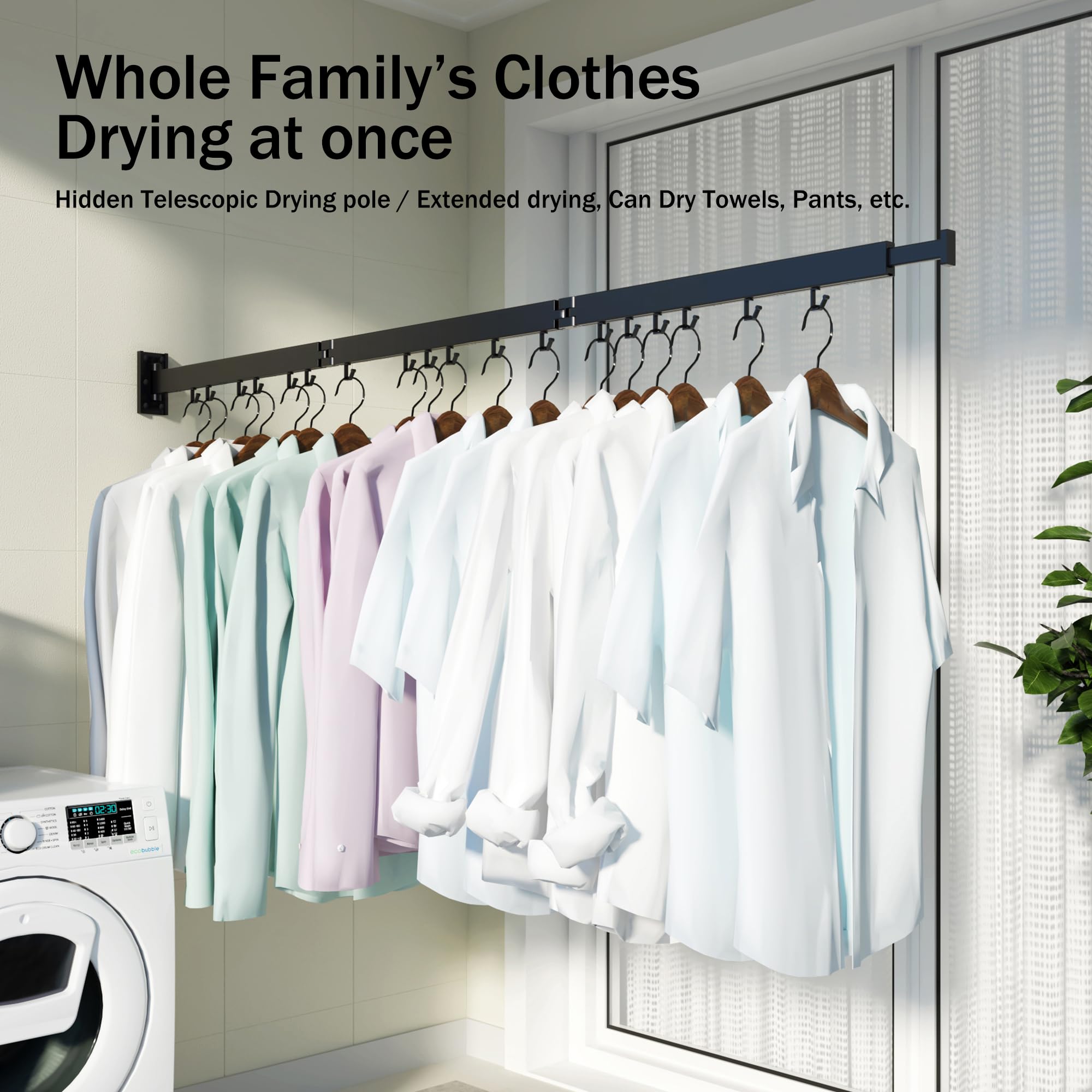 HEILAIYI space-saving design keeps laundry area neat